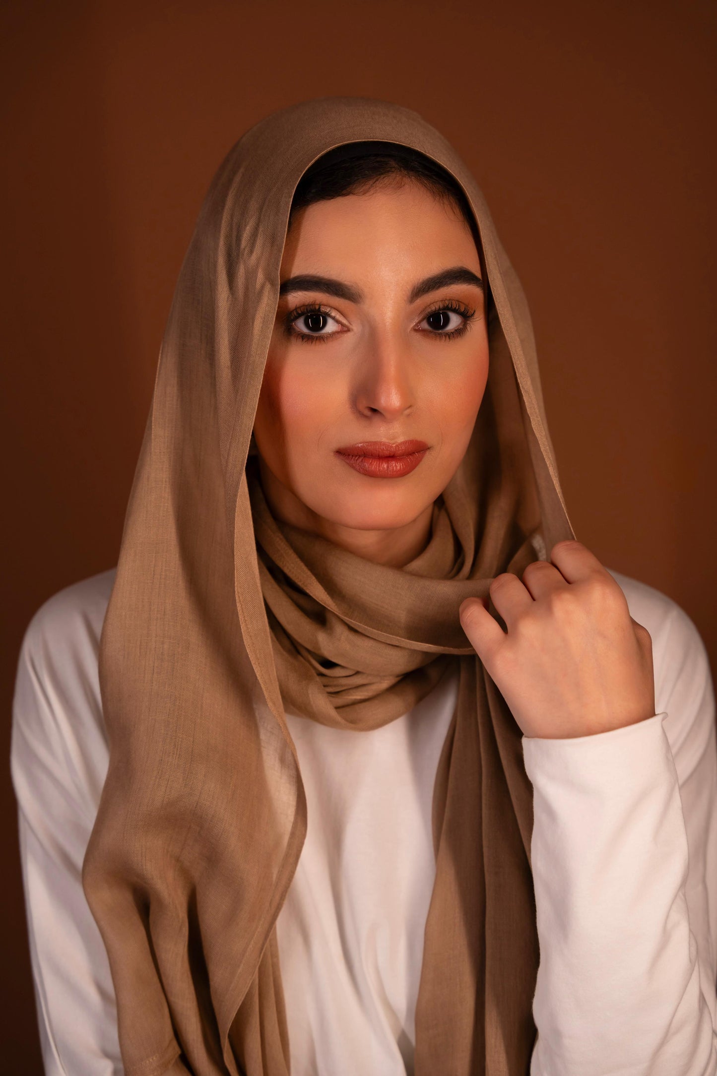 Tan Bamboo modal scarf