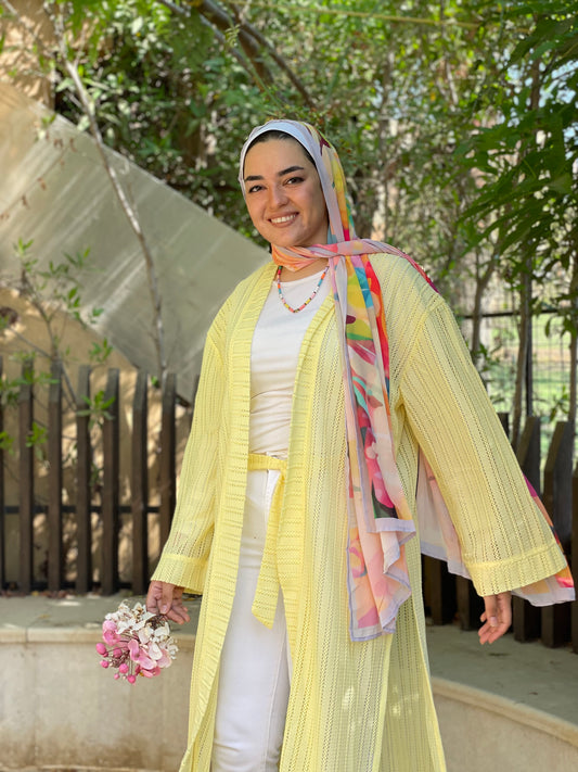 Yellow Lace Kimono